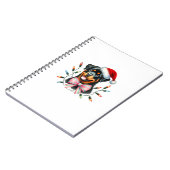 Rottweiler Hond met Coquette Bow Kerst Matchin Notitieboek (Linkerzijde)