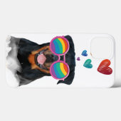 Rottweiler-hond met harten Valentijnsdag Case-Mate iPhone Case (Achterkant (horizontaal))