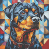 Rottweiler Hond Mooie en Sterke Waakhond Ras Sticker (Voorkant)