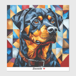Rottweiler Hond Mooie en Sterke Waakhond Ras Sticker