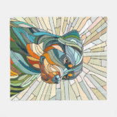 Rottweiler hond - mozaïekkunst fleece deken (Voorkant (Horizontaal))