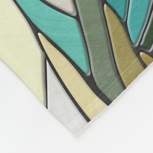 Rottweiler hond - mozaïekkunst fleece deken (Hoek)