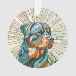 Rottweiler hond - mozaïekkunst ornament
