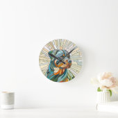 Rottweiler hond - mozaïekkunst ronde klok (Huis)