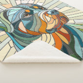 Rottweiler hond - mozaïekkunst sherpa deken (3/4)