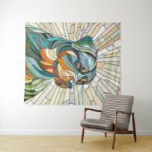 Rottweiler hond - mozaïekkunst wandkleed (In Situ (horizontaal))