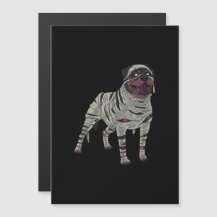 Rottweiler Hond Mummie Halloween Kostuum Hondenlie Magnetische Uitnodiging