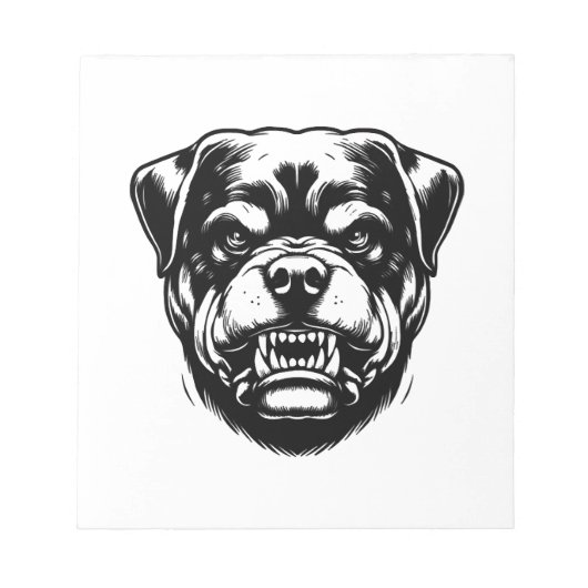 Rottweiler hond notitieblok (Voorkant)