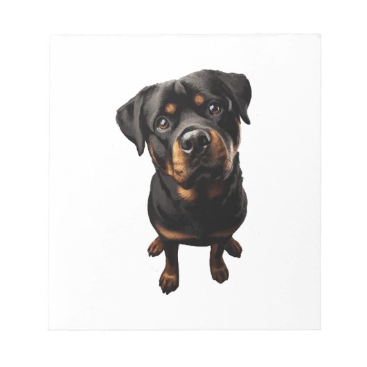 Rottweiler hond notitieblok (Voorkant)