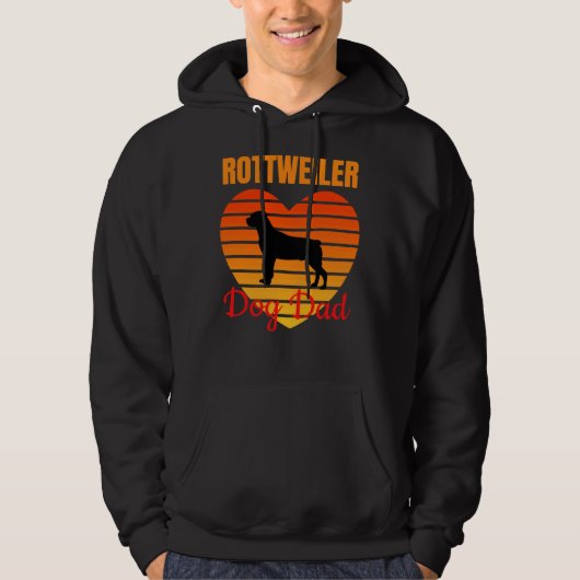 Rottweiler Hond Pap 19 Hoodie (Voorkant)