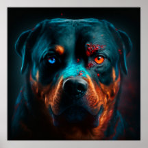 Rottweiler hond poster