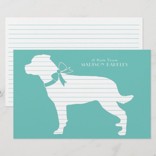 Rottweiler hond puppy Rottie Briefpapier (Voorkant / Achterkant)