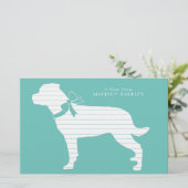 Rottweiler hond puppy Rottie Briefpapier (Staand voorkant)