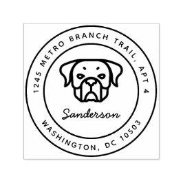 Rottweiler hond retour adres stempel zelf-inkt