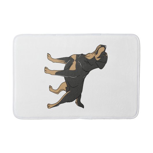 Rottweiler-hond, Rottweiler-hond staand Badmat (Voorkant)