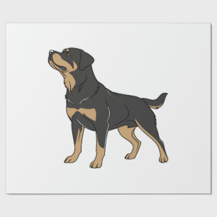 Rottweiler hond, Rottweiler hond staand Cadeaupapier