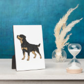 Rottweiler hond, Rottweiler hond staand Fotoplaat (Zijkant)