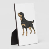 Rottweiler hond, Rottweiler hond staand Fotoplaat (Zijkant)