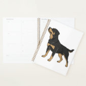 Rottweiler hond, Rottweiler hond staand Planner (Display)