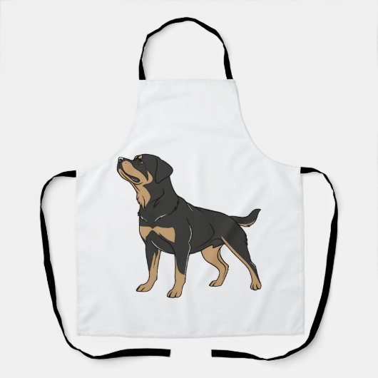 Rottweiler hond, Rottweiler hond staand Schort (Voorkant)