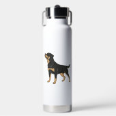 Rottweiler-hond, Rottweiler-hond staand Waterfles (Voorkant)