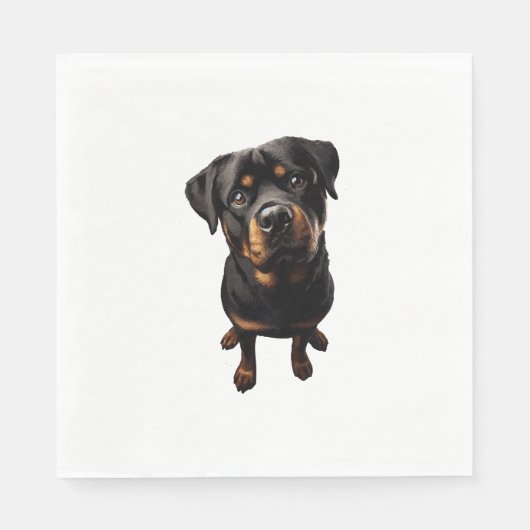 Rottweiler hond servet (Voorkant)
