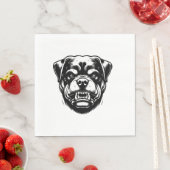 Rottweiler hond  servet (Insitu)