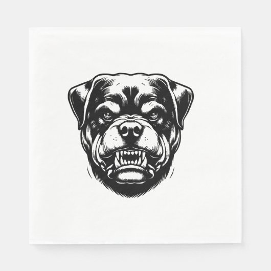 Rottweiler hond  servet (Voorkant)