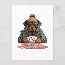 Rottweiler Hond Speelkaarten Briefkaart