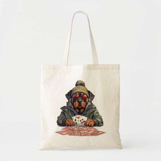 Rottweiler Hond Speelkaarten Tote Bag (Voorkant)