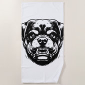 Rottweiler hond strandlaken (Voorkant)