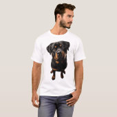 Rottweiler hond t-shirt (Voorkant volledig)