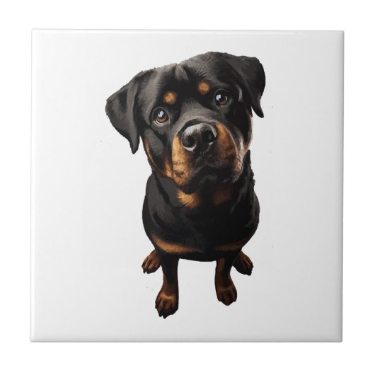 Rottweiler hond tegeltje (Voorkant)