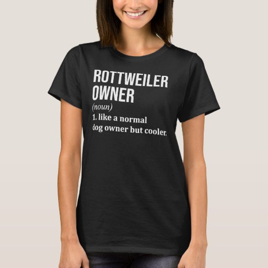Rottweiler hond voor vrouwen t-shirt (Voorkant)