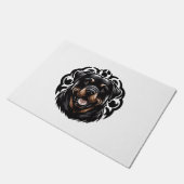 Rottweiler Honden Gezicht Deurmat (Schuin)