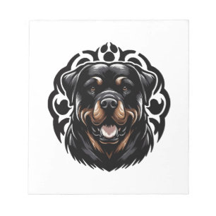 Rottweiler Honden Gezicht Notitieblok