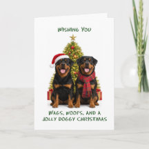Rottweiler Honden Kerstmis