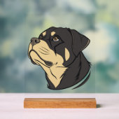 Rottweiler Honden Kunst Acryl Bord (Neutraal)