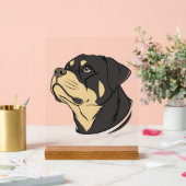 Rottweiler Honden Kunst Acryl Bord (Huwelijk)