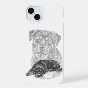 Rottweiler Honden Kunst iPhone 15 Plus Case