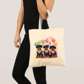Rottweiler honden op een kermis tote bag (Voorkant (product))