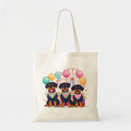 Rottweiler honden op een kermis  tote bag