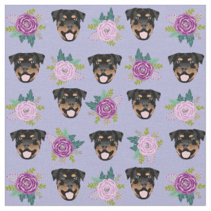Rottweiler honden paarse floralen stof