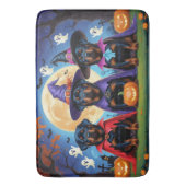 Rottweiler Honden Pompoen Halloween Grappig Badmat (Voorkant Verticaal)