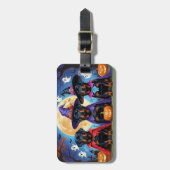 Rottweiler Honden Pompoen Halloween Grappig Bagagelabel (Voorkant verticaal)