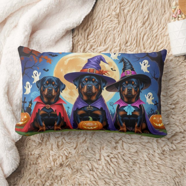 Rottweiler Honden Pompoen Halloween Grappig Kussen (Deken)