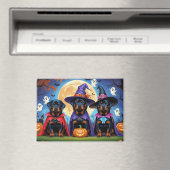 Rottweiler Honden Pompoen Halloween Grappig Magneet (Insitu (Vaatwasser))