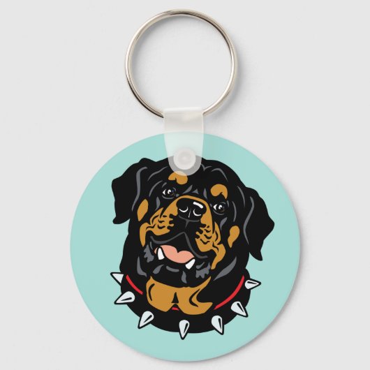 Rottweiler honden-sleutelhanger sleutelhanger (Voorkant)