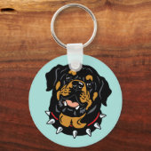 Rottweiler honden-sleutelhanger sleutelhanger (Voorkant)