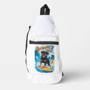 Rottweiler Honden Surfen Avontuur Sling Bag